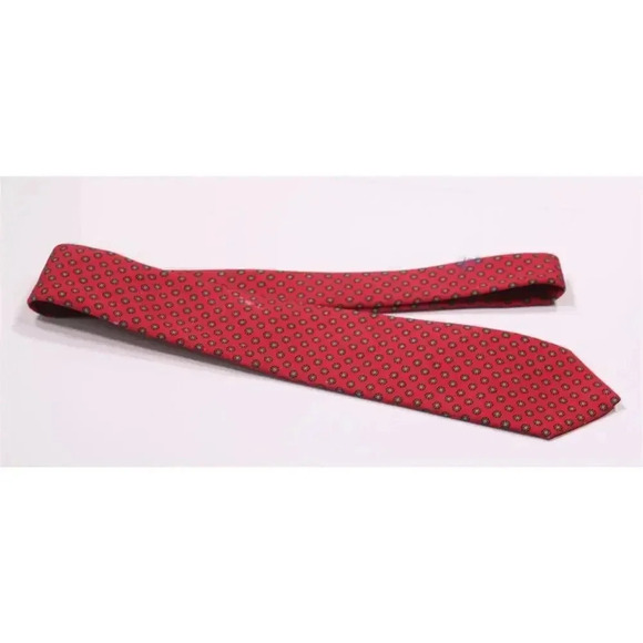 Petronius 1926 Red/Green Floral Knit Wool-Silk Necktie Tie - Picture 2 of 6